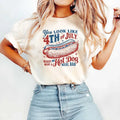 You Look Like The 4th Of July Makes Me Want A Hot Dog Real Bad  Shirt, Funny 4th Of July Gift Shirt Hoodie...