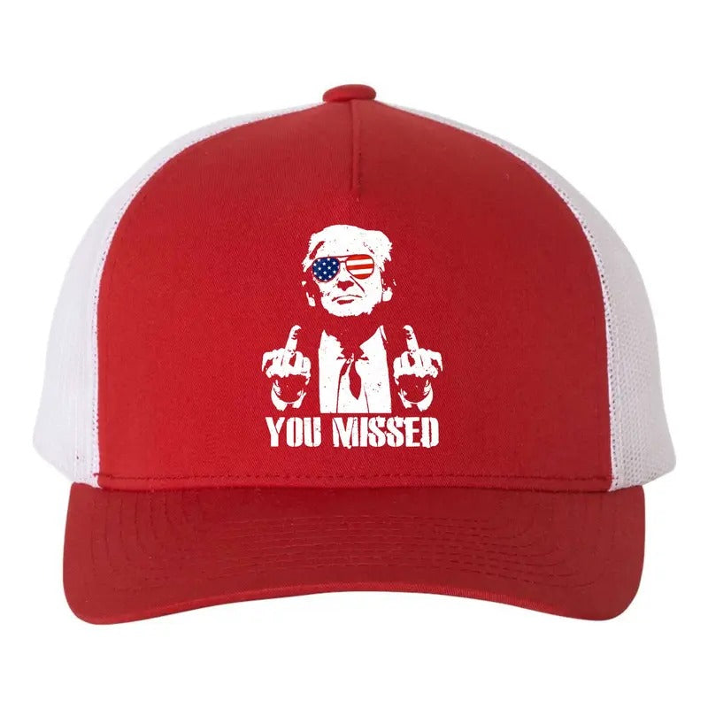 You Missed Finger Trump 2024 Take America Back Pennsylvania Rally Yupoong Adult 5-Panel Trucker Hat T-Shirts, Hoodie,...