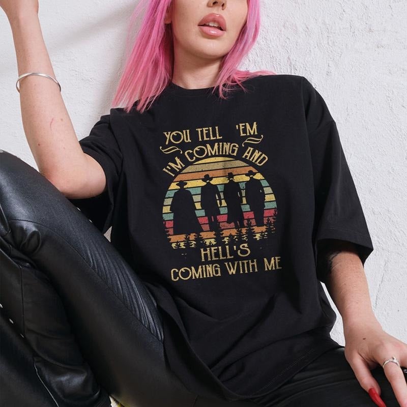 You Tell 'Em I'm Coming And Hell's Coming with Me Vintage Comfort Colors Shirt, Virgil Fans Lover Shirt, Doc Holiday...