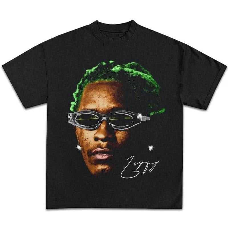 Young Thug Tshirt, Rap Tee Concert Merch Thugger Slime Season, Green Rare Hip Hop Graphic Shirt, Rare Young Thug, Unisex...