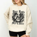 Your Body My Choice Sweatshirt, Activist Crewneck, Body Autonomy Long Sleeved Pullover, Anti Patriarchy Sweater, Gifts...