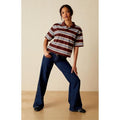 Your Favorite Women's Diana Striped Polo Shirt Hoodie, Sweatshirt | RetroVerseTees.com