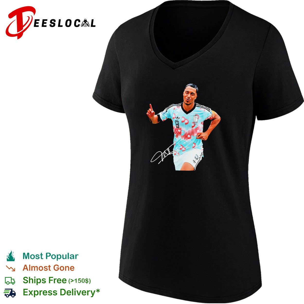 Youri Tielemans Belgium national football running signature shirt