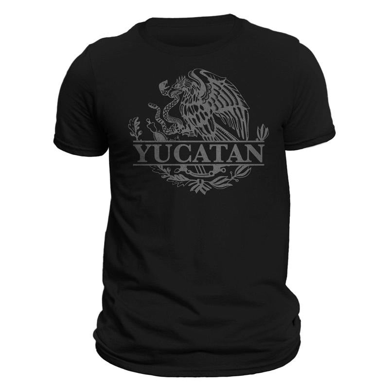 Yucatan Mexico Eagle Emblem Mexican Flag T-Shirt Casual Classic Cotton Menswear Hoodie, Sweatshirt | RetroVerseTees.com