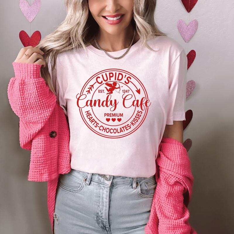 Z Cupids Candy Cafe Soft Graphic Tee Hoodie, Sweatshirt | RetroVerseTees.com