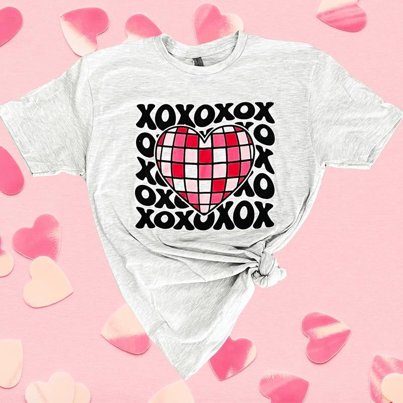 Z Xoxo Disco Heart Soft Graphic Tee Hoodie, Sweatshirt | RetroVerseTees.com