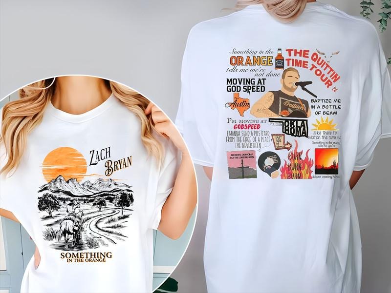 Zach Something In The Orange 2 Sides Shirt, Gift For Country Music Lover, Western Concert Sweatshirt, Rodeo Shirt, Bryan...