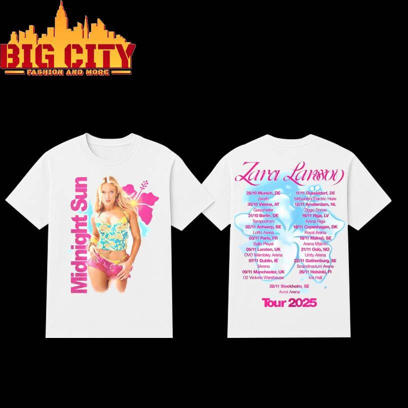Zara Larsson Midnight Sun Photo 2025 Two Sided Shirt