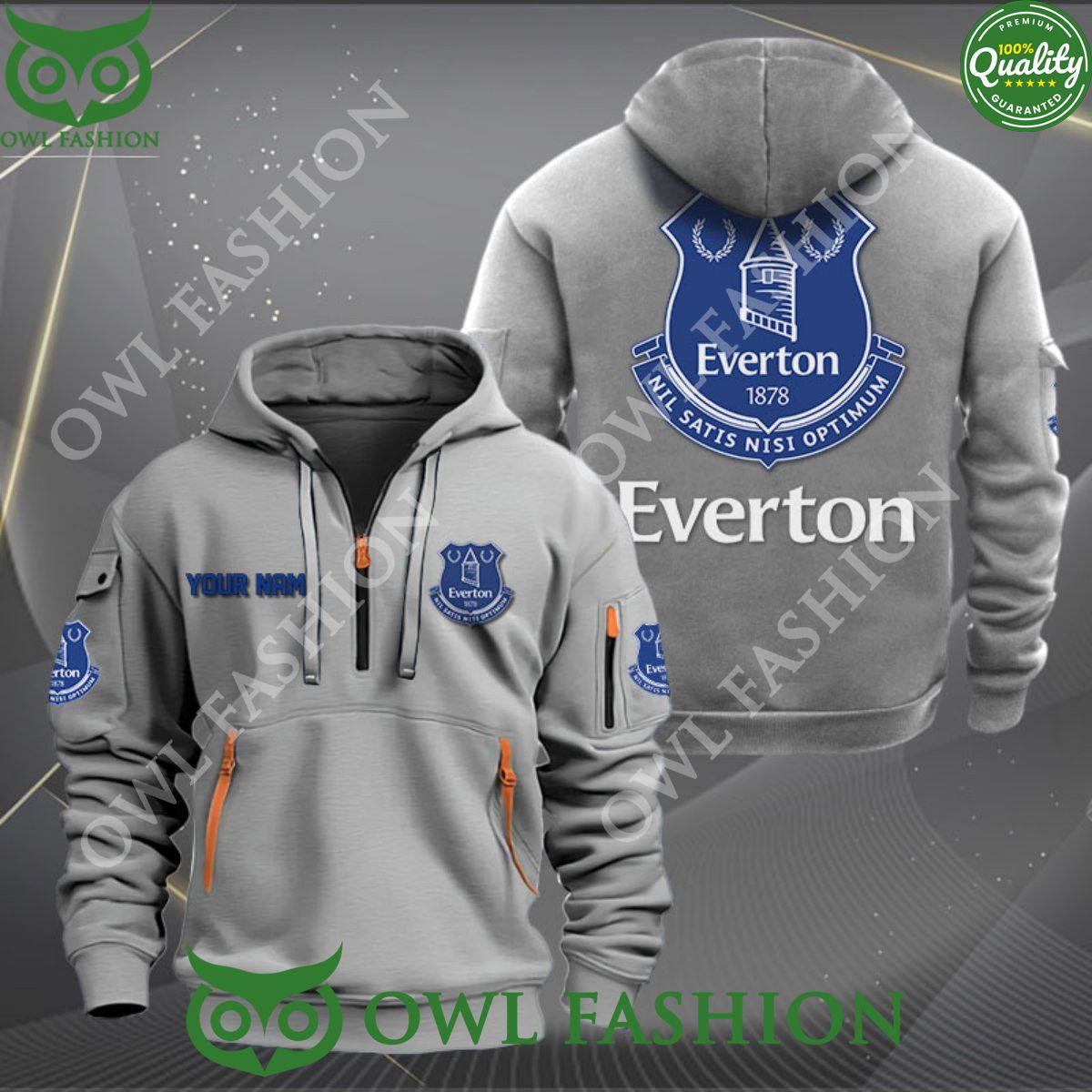 Everton Premier League Personalized Limited Zip Hoodie