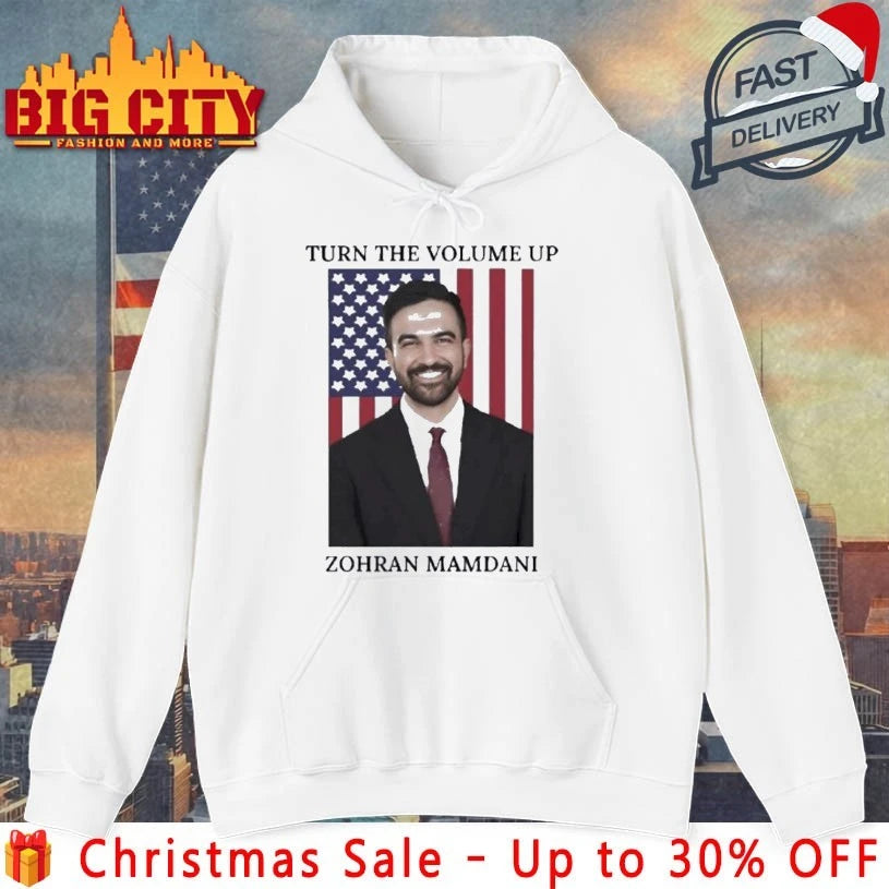 Zohran Mamdani Turn The Volume Up Photo Shirt