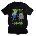 Zombie Time Adventure Vintage Funny Cartoon Cotton Printing Graphic Tees, Crew Neck, Size S- 3XL, Menswear Top,...