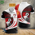 A.F.C. Bournemouth Premier League 2023 Customized 3D Polo Tshirt