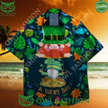 a lucky day shamrock st patrick day summer hawaiian shirt