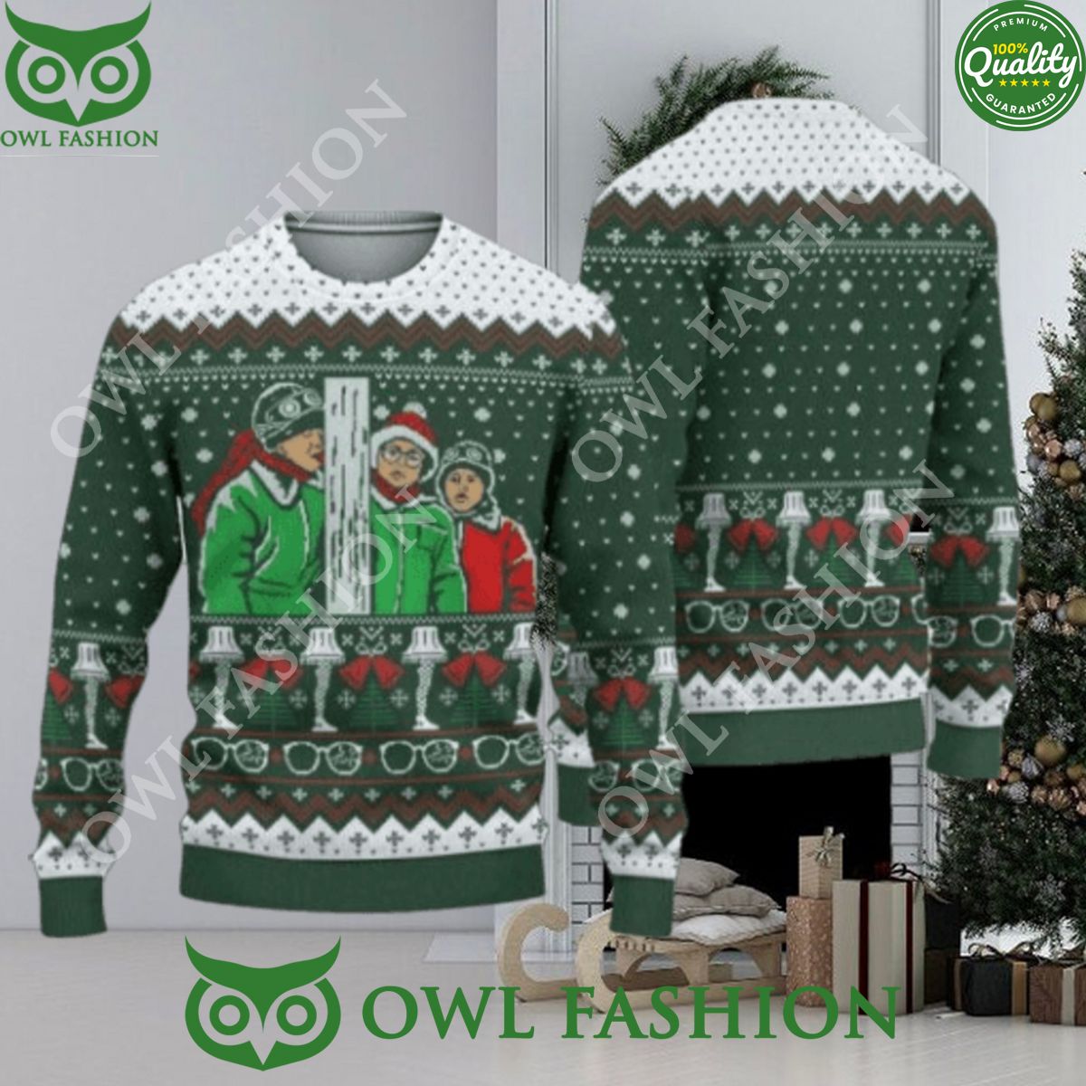 A Xmas Story Triple Dog Movie Ugly Christmas Sweater