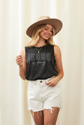 Jesus Is King  Mineral Graphic Tank Top