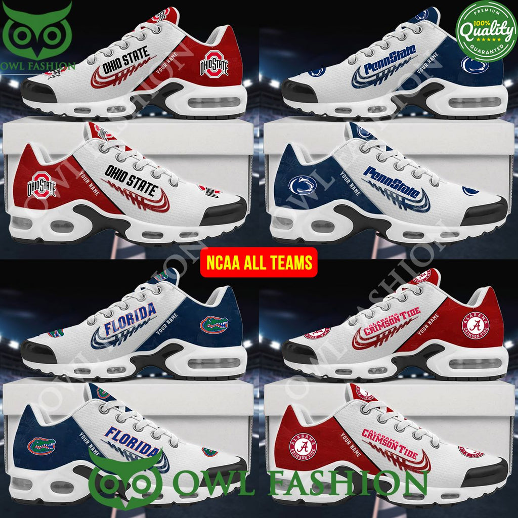 Custom name NCAA football team air max shoes
