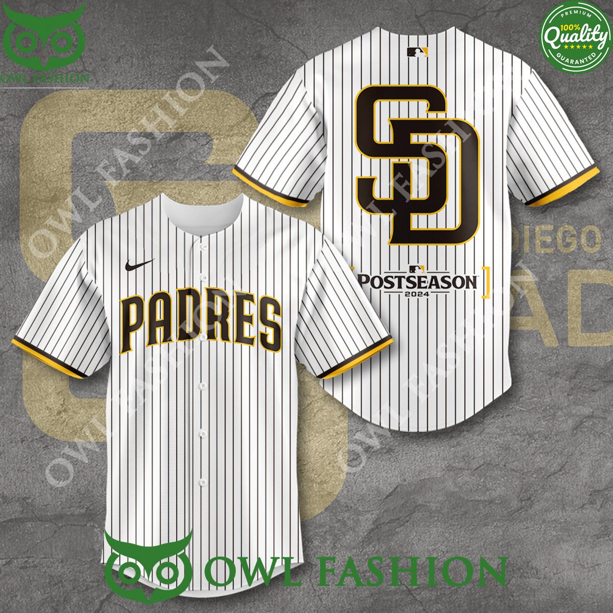 San Diego Padres Baseball Potseason White Baseball Jersey Shirt