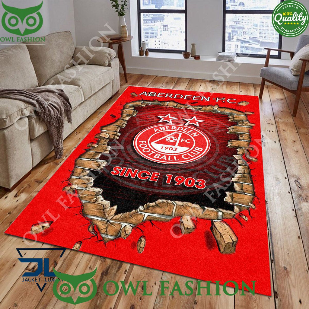 Aberdeen F.C. 1780 Scottish Broken Wall Living Room Carpet