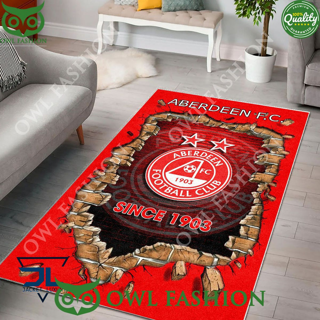 Aberdeen F.C. 1780 Scottish Broken Wall Living Room Carpet