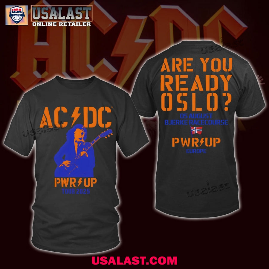 AC/DC Pwr Up Norway 2025 Are You Ready Oslo T-Shirt