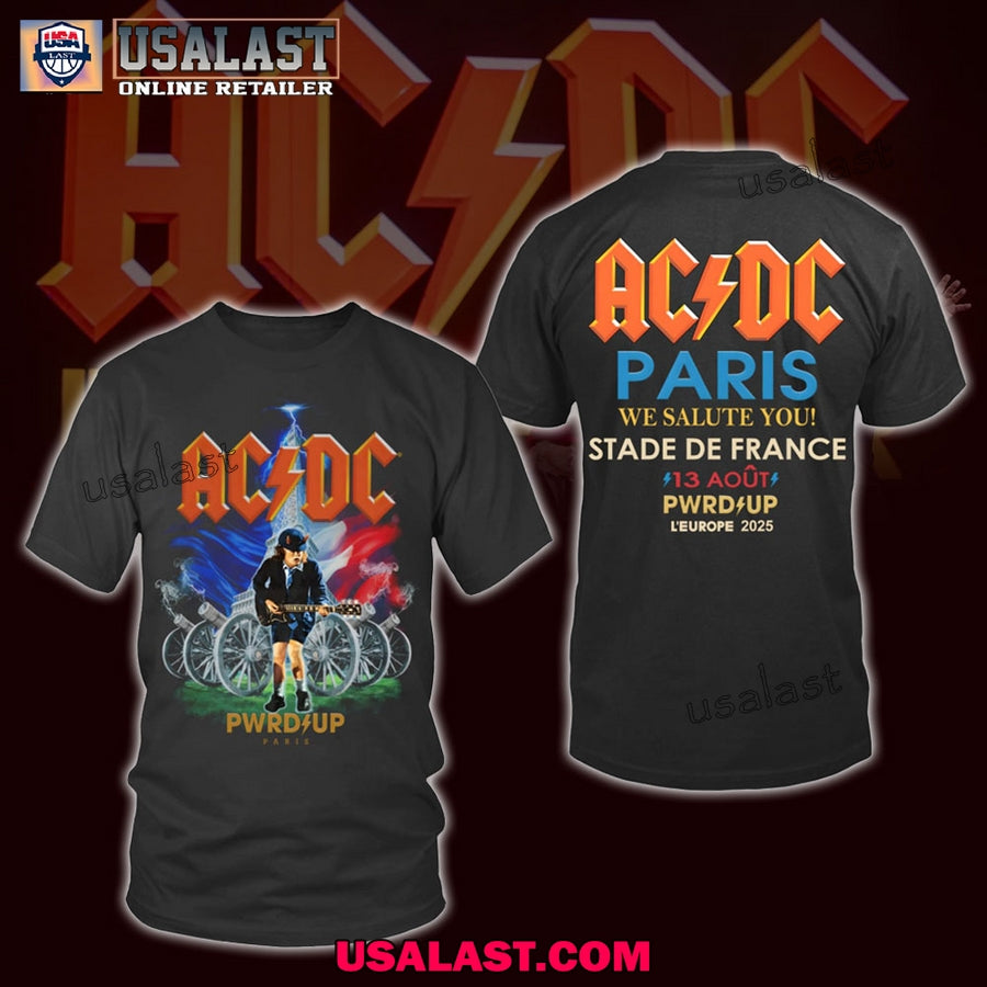 AC/DC Pwr Up Paris Stade De France 2025 Unisex T-Shirt