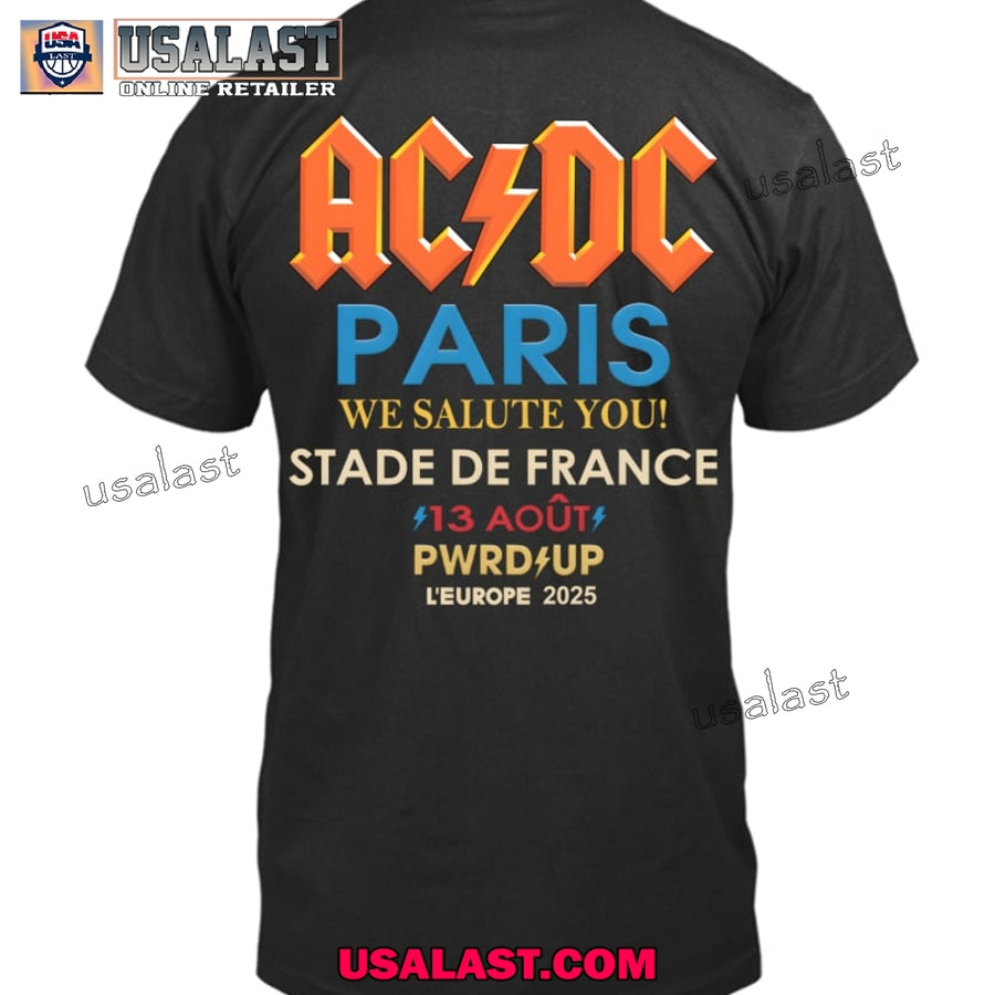 AC/DC Pwr Up Paris Stade De France 2025 Unisex T-Shirt
