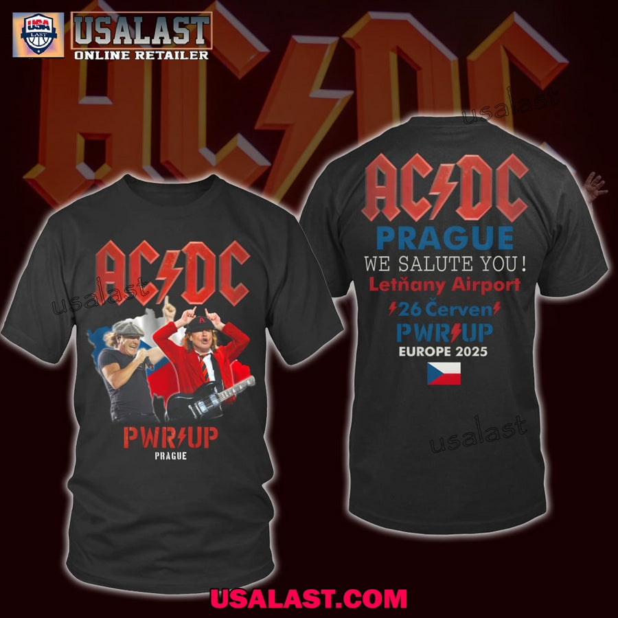 AC/DC Pwr Up Prague Europe 2025 Unisex T-Shirt