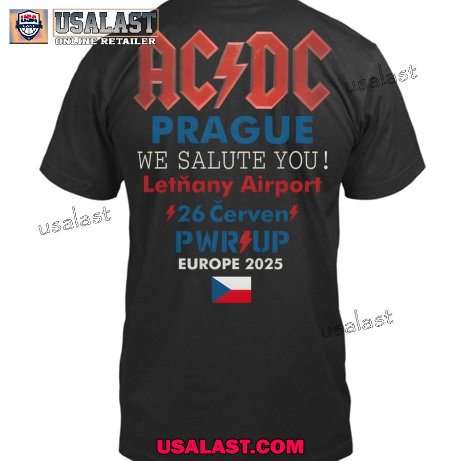 AC/DC Pwr Up Prague Europe 2025 Unisex T-Shirt