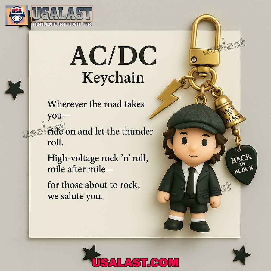 AC/DC Thunderstruck Multi Charm Keychain