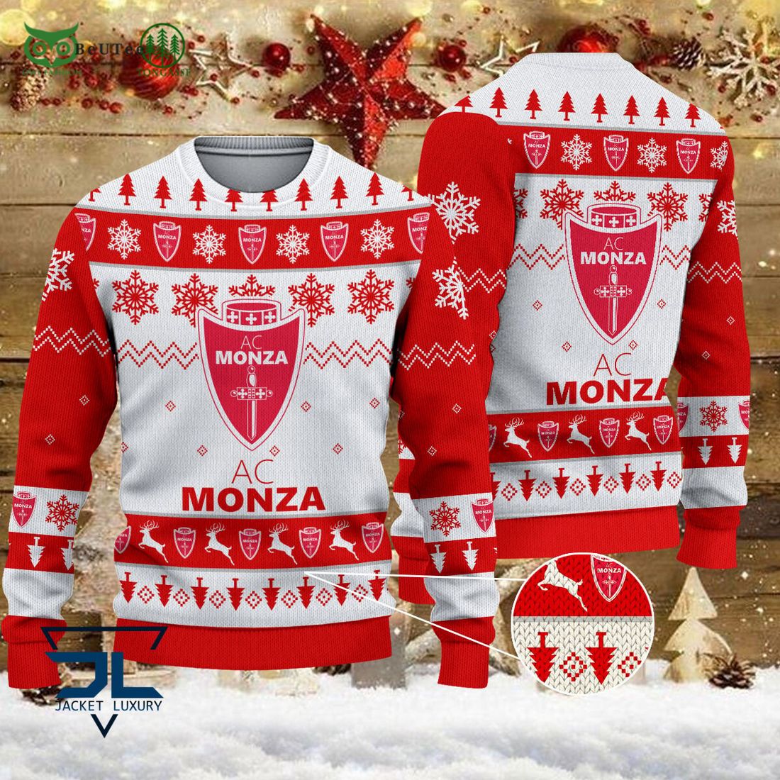 AC Monza Team Football Lega Serie A Ugly Sweater
