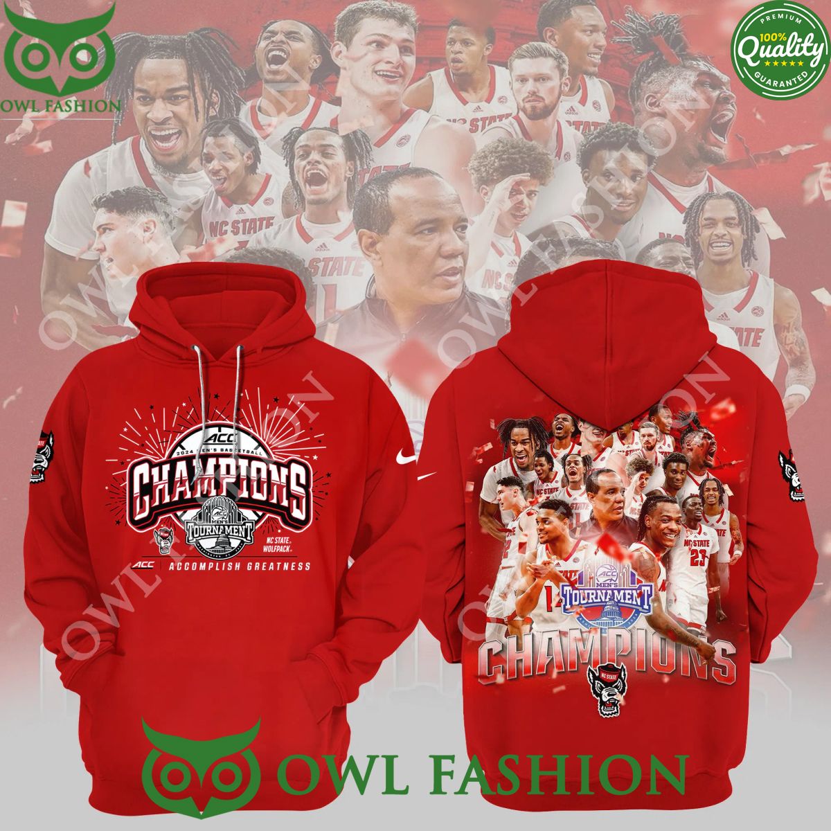 Accomplish Greatness NC State Wolfpack mens basketball ACC championship hoodie