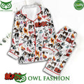 ACDC Back In Black Button Down Pajamas Set