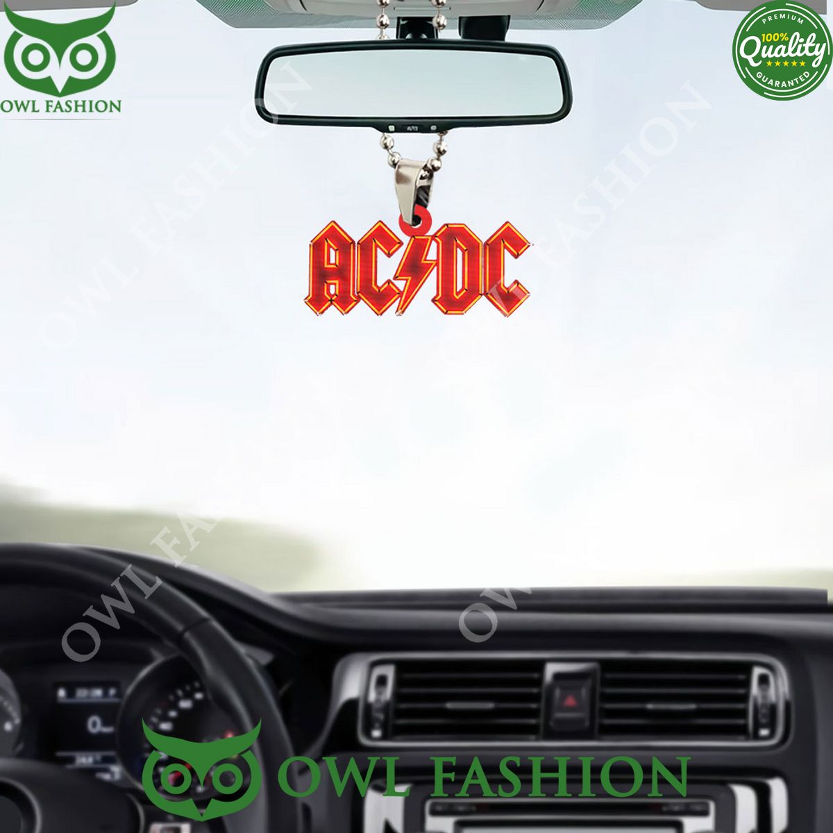 ACDC Custom Band Logo Acrylic Car Ornament