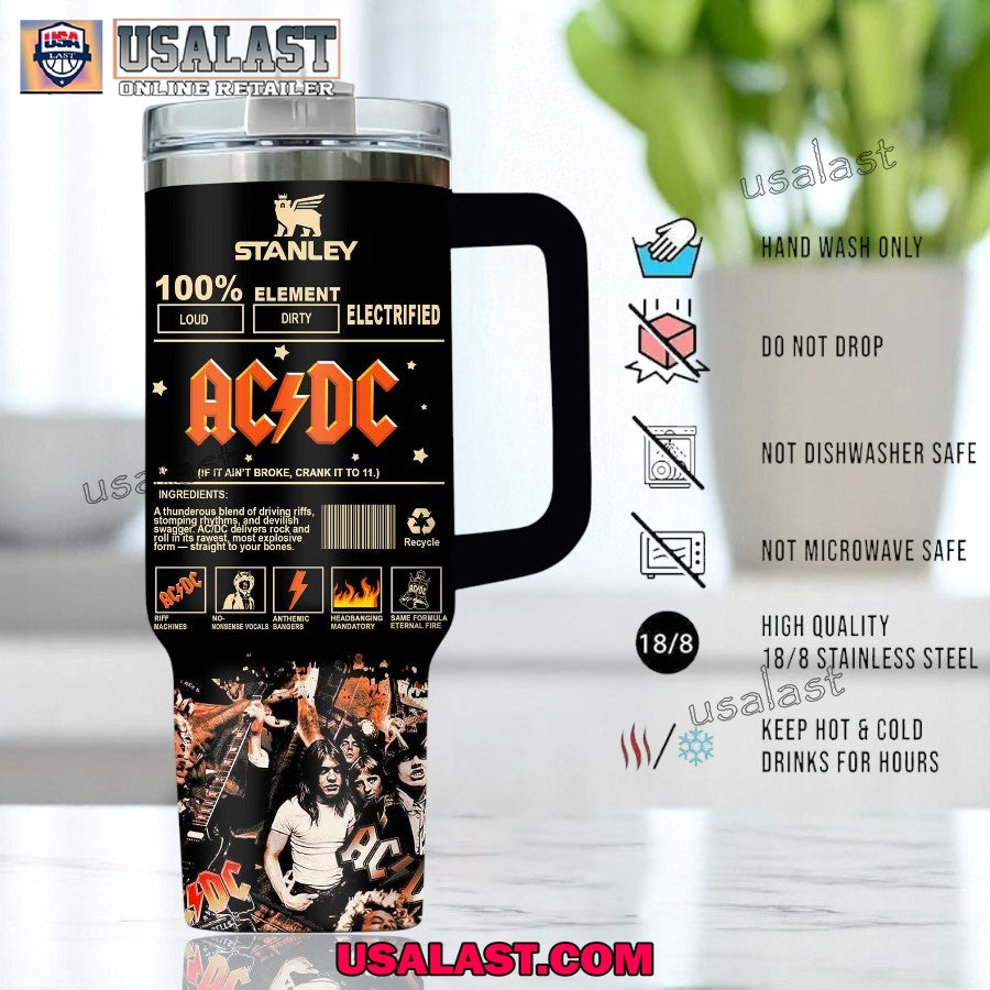 AC/DC Inspired Stanley 40oz Tumbler