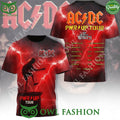 ACDC PWR Up Tour with The Pretty Reckless lightning red t shirt