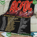 Acdc Pwr Up World Tour Schedule List 2024 Quilt Fleece Blanket
