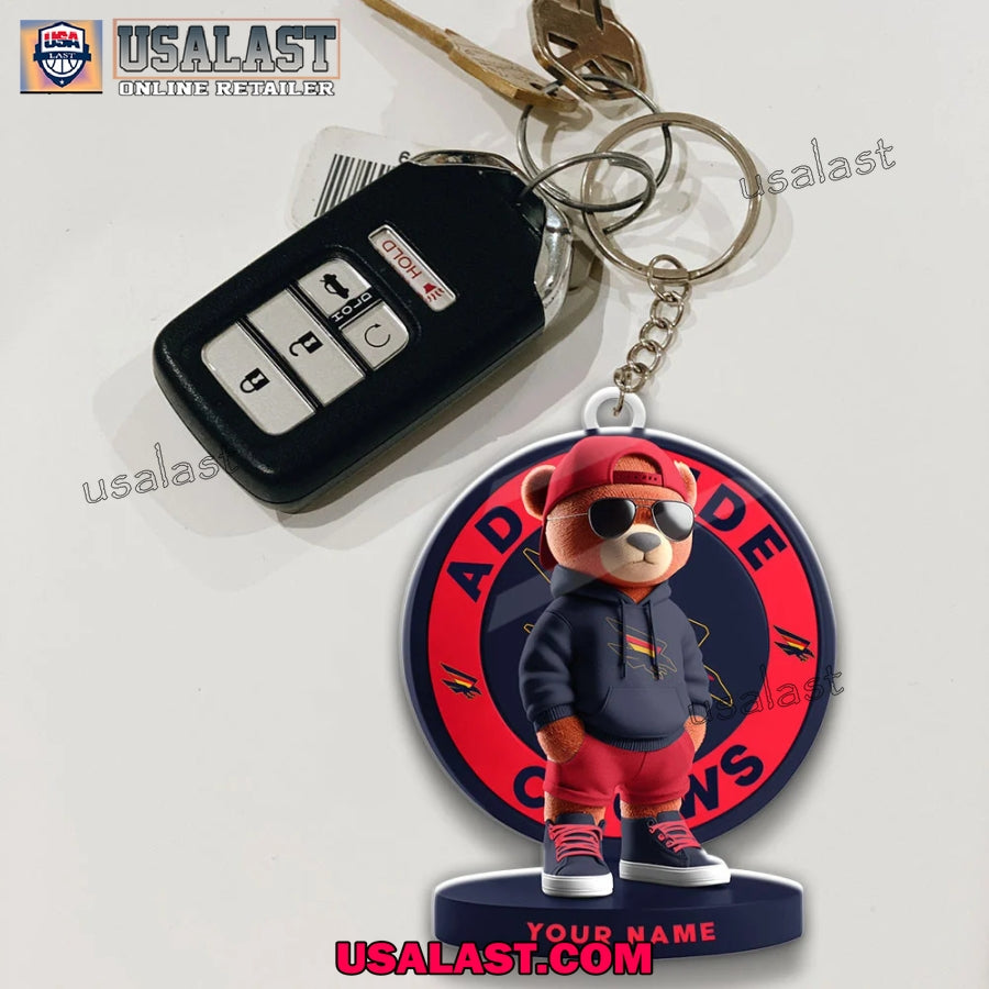 Adelaide Crows Football Club Teddy Bear Custom Keychain