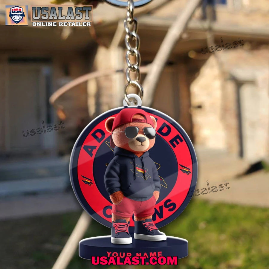 Adelaide Crows Football Club Teddy Bear Custom Keychain