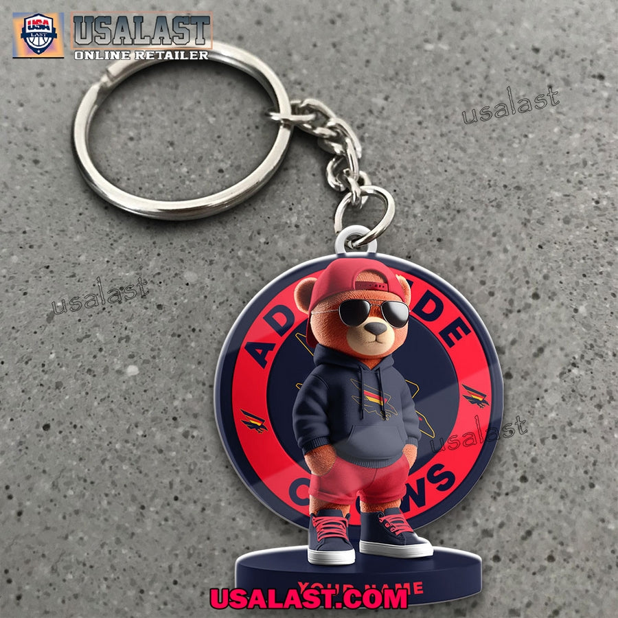 Adelaide Crows Football Club Teddy Bear Custom Keychain