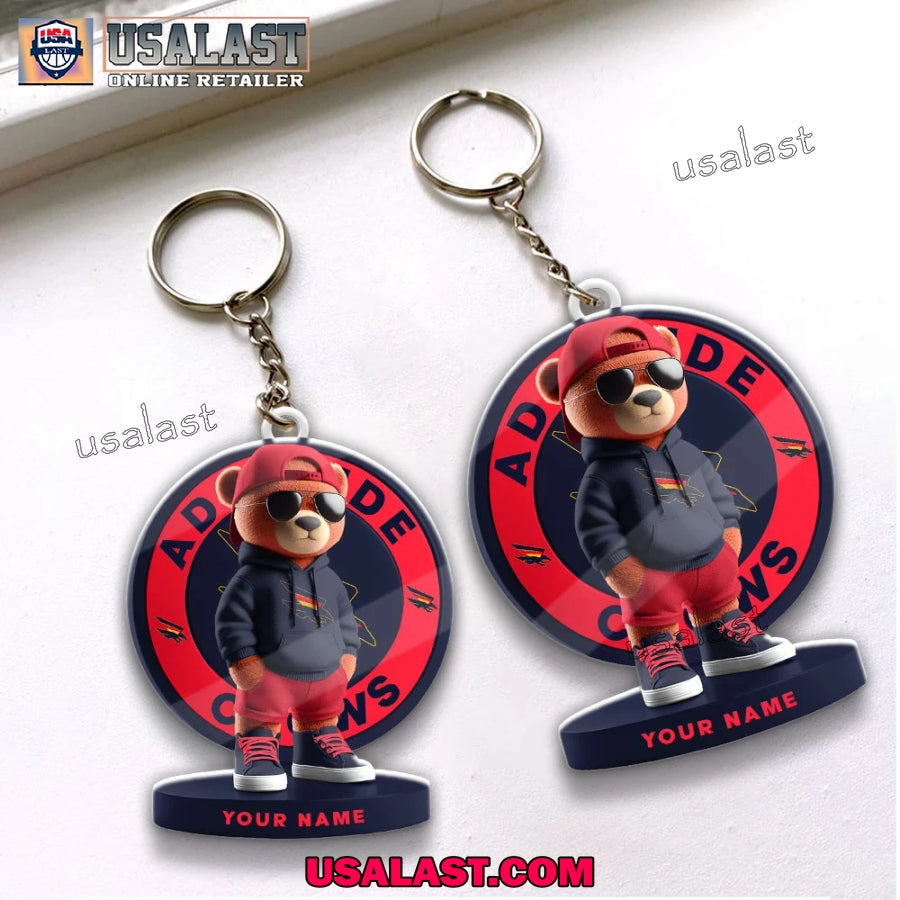 Adelaide Crows Football Club Teddy Bear Custom Keychain