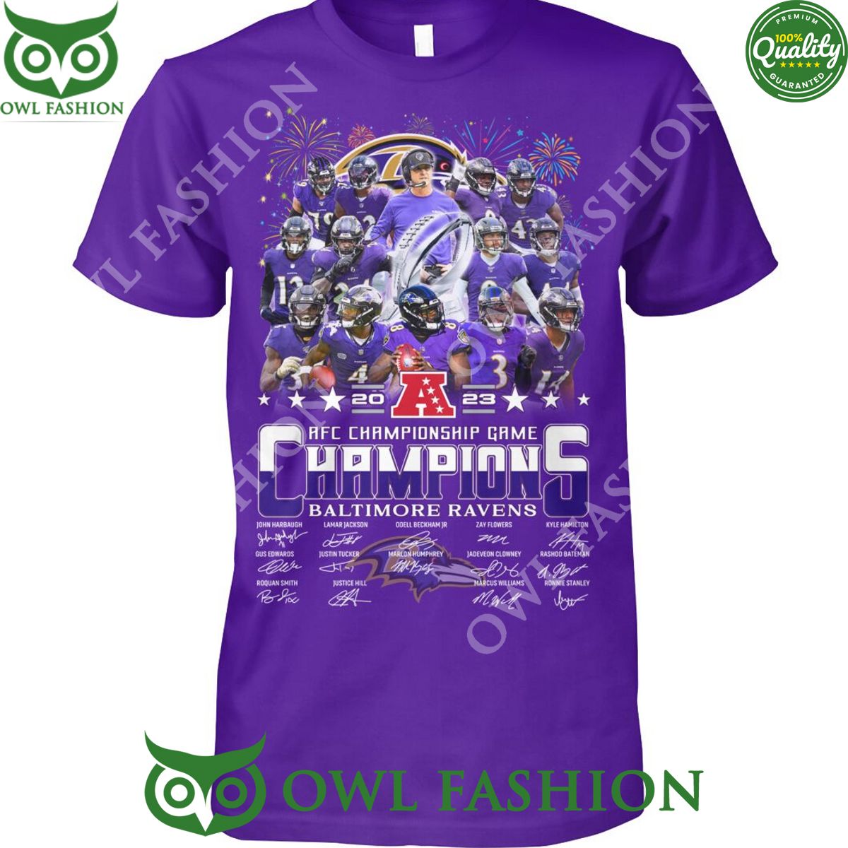 AFC Championship Game Baltimore Ravens Team signature t shirt