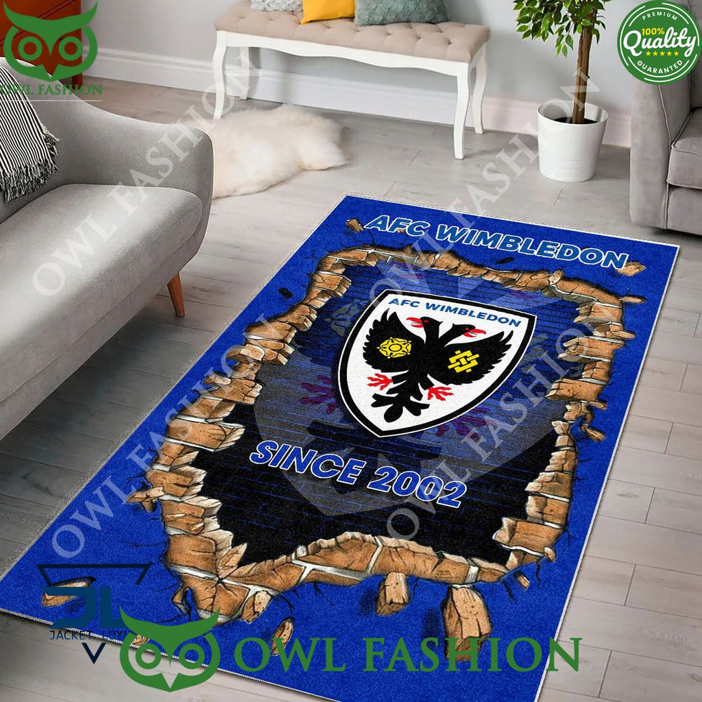 AFC Wimbledon 1843 League Two Living Room Rug Carpet