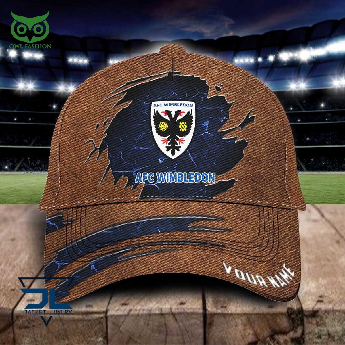 AFC Wimbledon EFL Personalized Leather Classic Cap