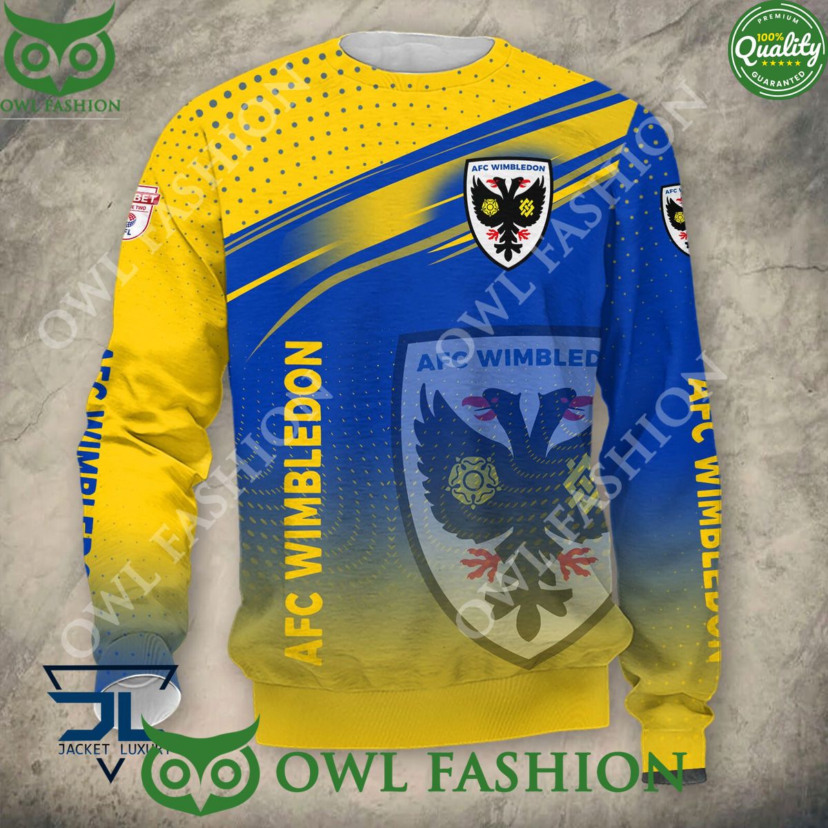 AFC Wimbledon New Design 2024 EFL Hoodie Shirt