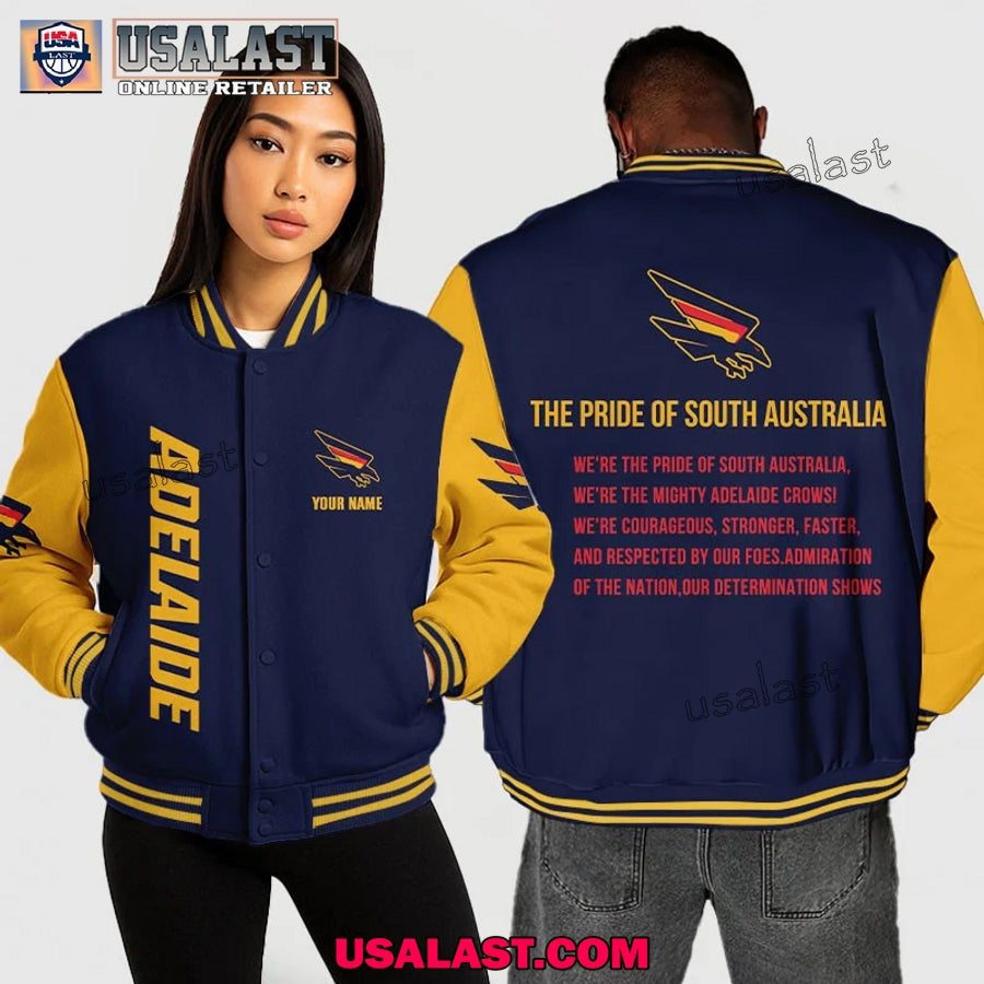 AFL Adelaide Baseball Jacket – The Pride Of South Australia