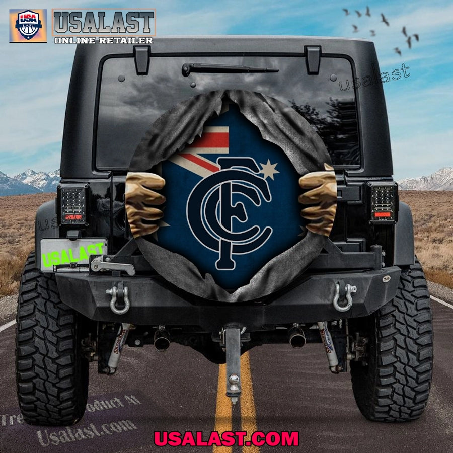 AFL Carlton FC Australia Flag Spare Tire Cover