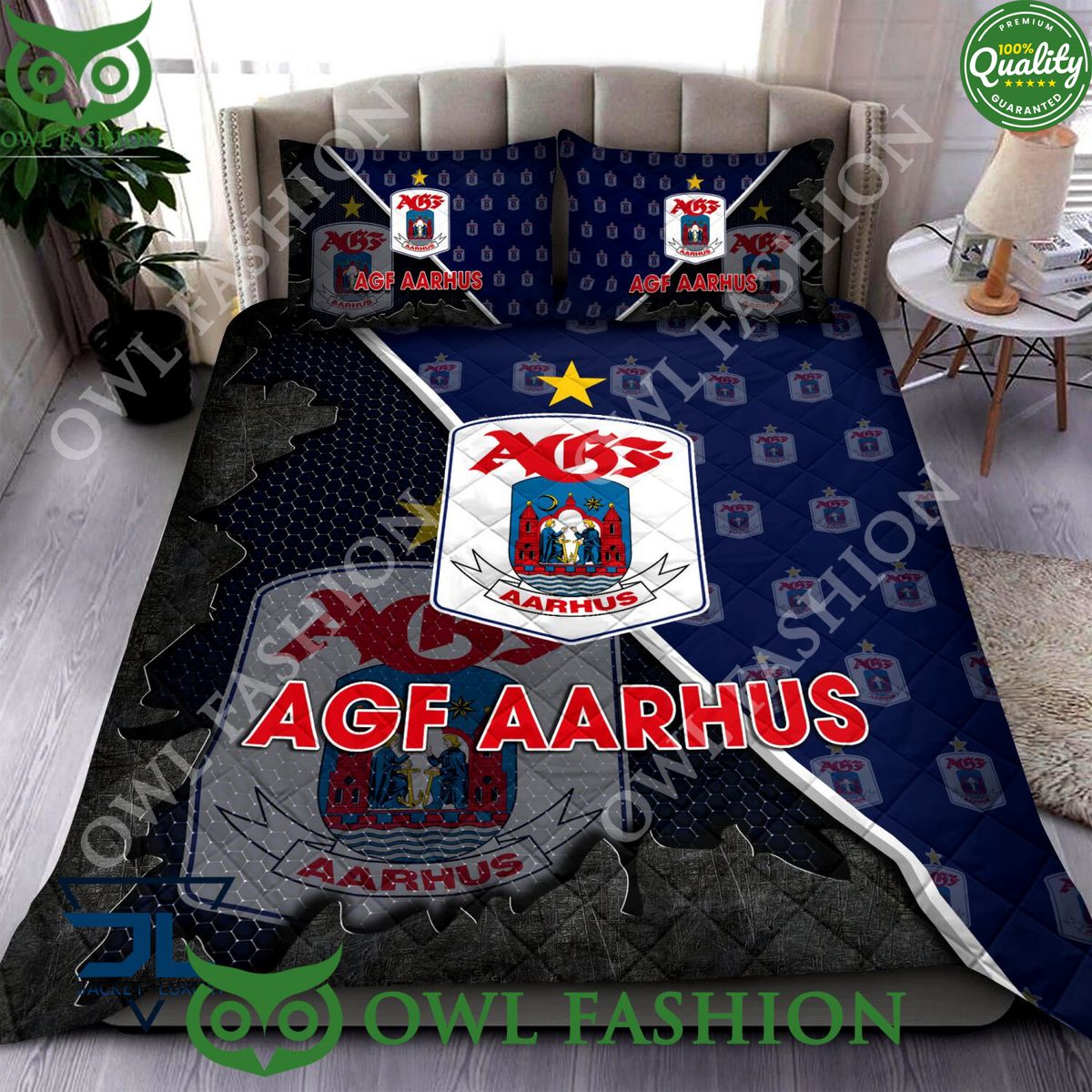 AGF Fodbold Superliga Quilt Broken Bedding Set