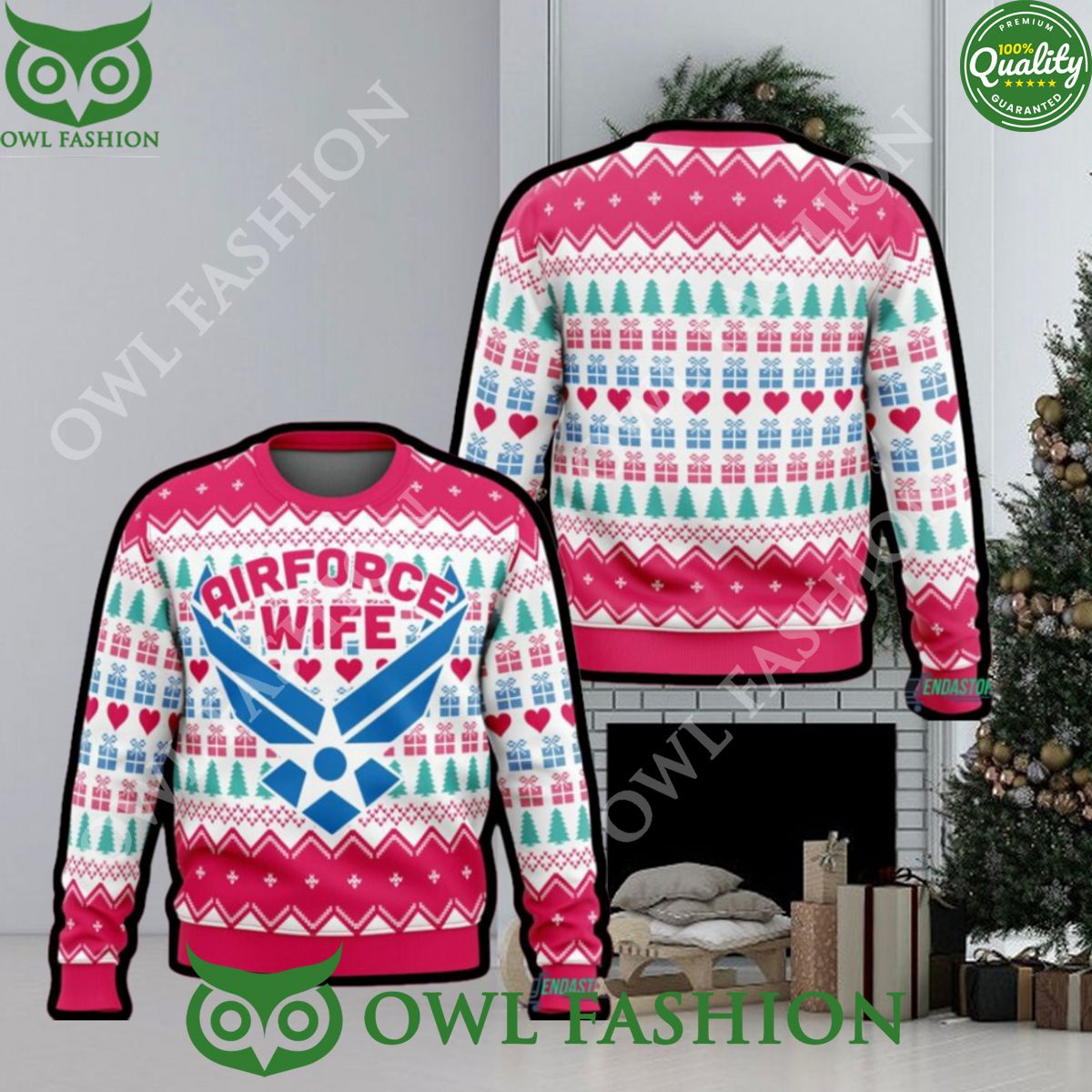 Air Force Wife Christmas Ugly Sweater
