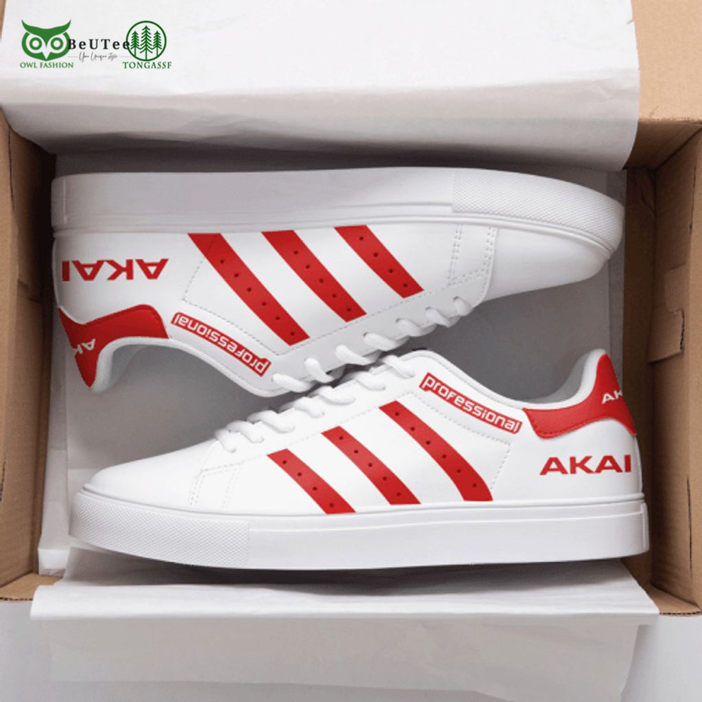 Akai 3D Over Printed Red White Stan Smith Shoes