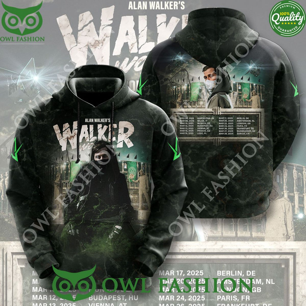 Alan Walker World European Tour 2024 2025 3D t shirt